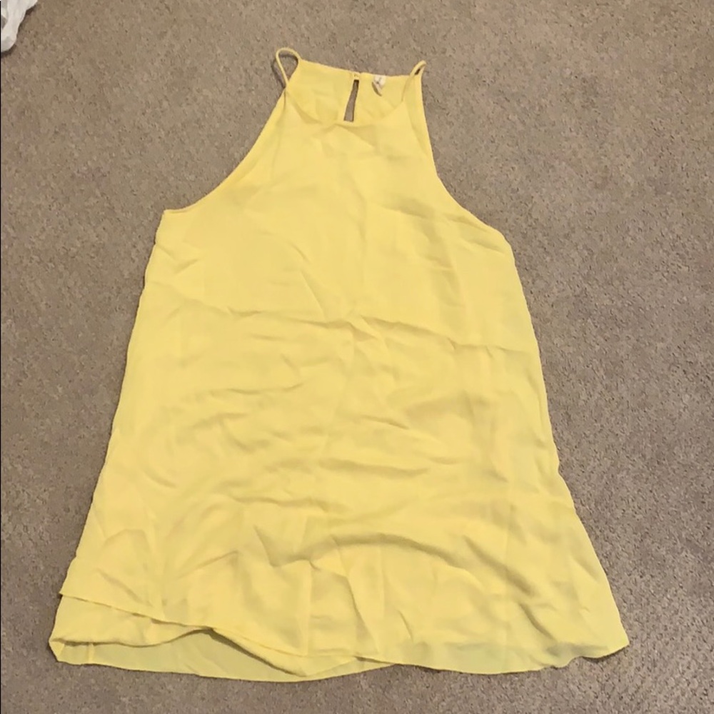 Yellow halter neck dress